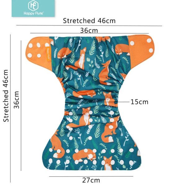 Happyflute Eco Baby Cloth Diapers - Set of 4 (no inserts) - Image 4