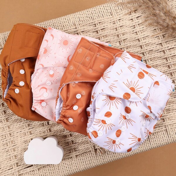 Happyflute Eco Baby Cloth Diapers - Set of 4 (no inserts)