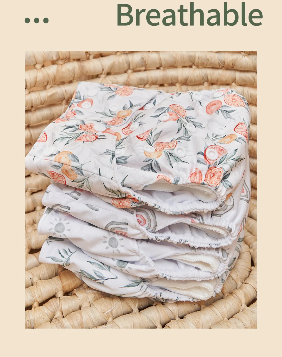 HappyFlute New Four-Piece Set Waterproof Pocket Cloth Diaper Suit With 4Insert &Wet Bag Newborn Baby Stuff HappyFlute New Four-Piece Set Waterproof Pocket Cloth Diaper Suit With 4Insert &Wet Bag Newborn Baby Stuff