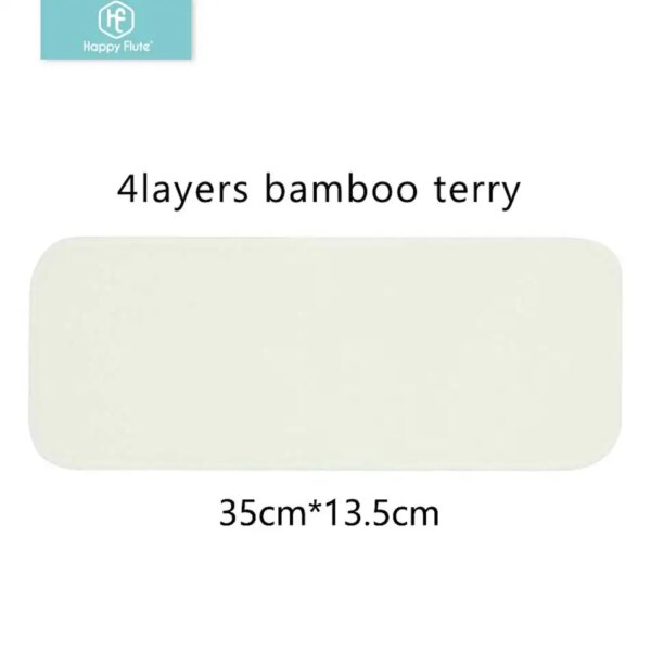 Happy Flute 4 Layer Bamboo Liner Cloth Diaper Insert - 10 pcs - Image 2