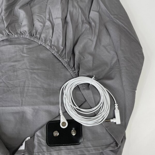 Earthing Fitted Bedsheet Queen Size 10% Silver Organic Cotton - Image 3