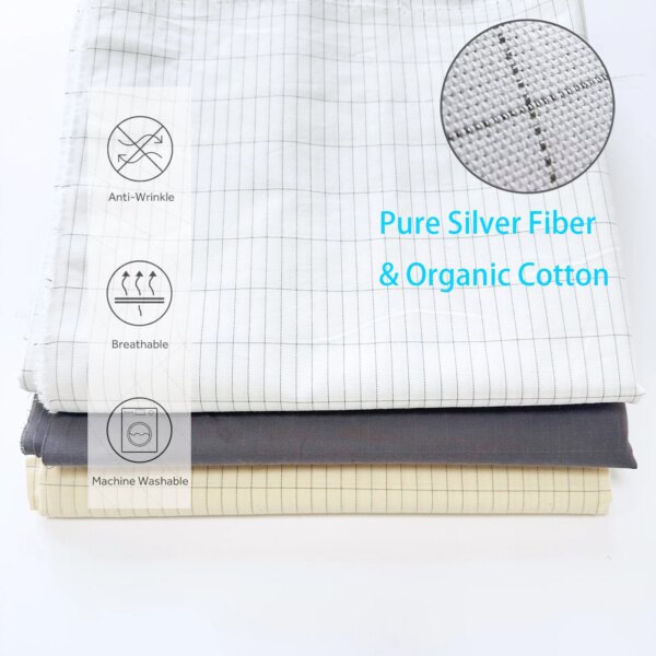 Earthing Fitted Bedsheet King Size 10% Silver Organic Cotton - Image 2
