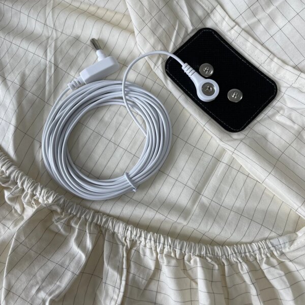 Earthing Fitted Bedsheet King Size 10% Silver Organic Cotton - Image 3
